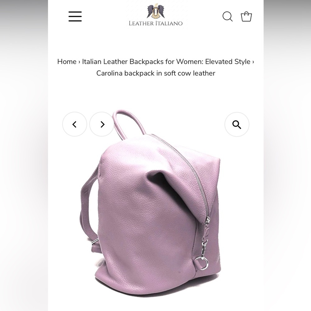 Rare find! Genuine Italian leather, dusty rose color clasp purse/ backpack.